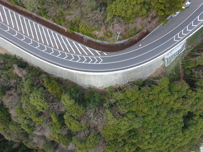 国道 473号道路 改築 工事 工事用道路 撤去工